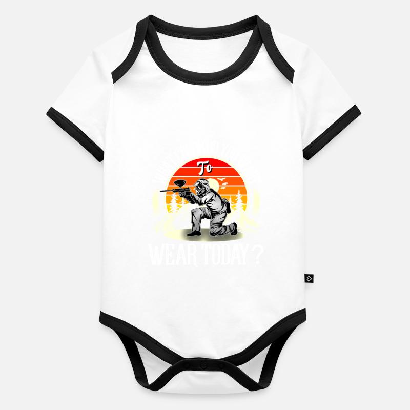 Paintball Organic Baby Contrasting Bodysuit