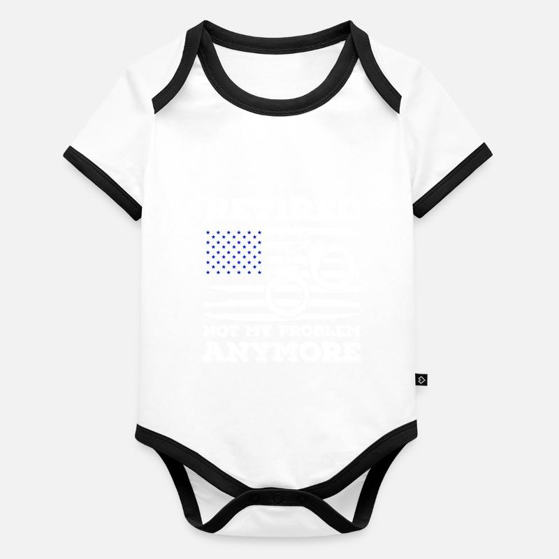 retraité plus mon problème usa Design Body Bébé bio contrasté manches courtes