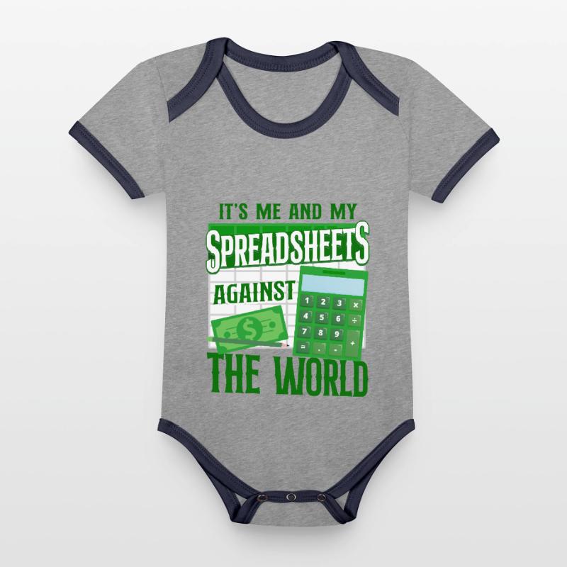 Comptable Comptable Comptable Comptabilité Body Bébé bio contrasté manches courtes