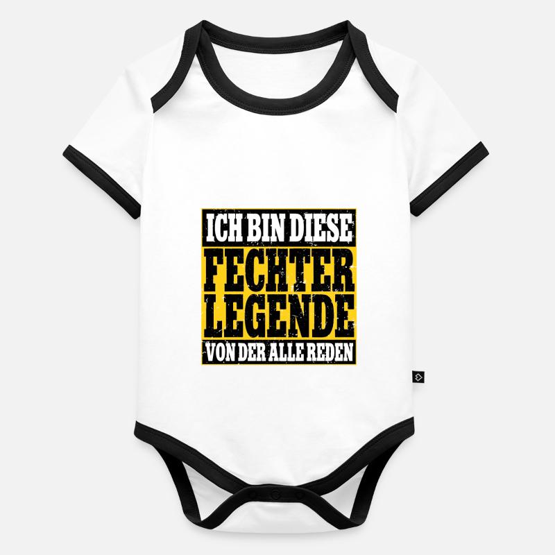 Fechten Baby Bio-Kurzarm-Kontrastbody