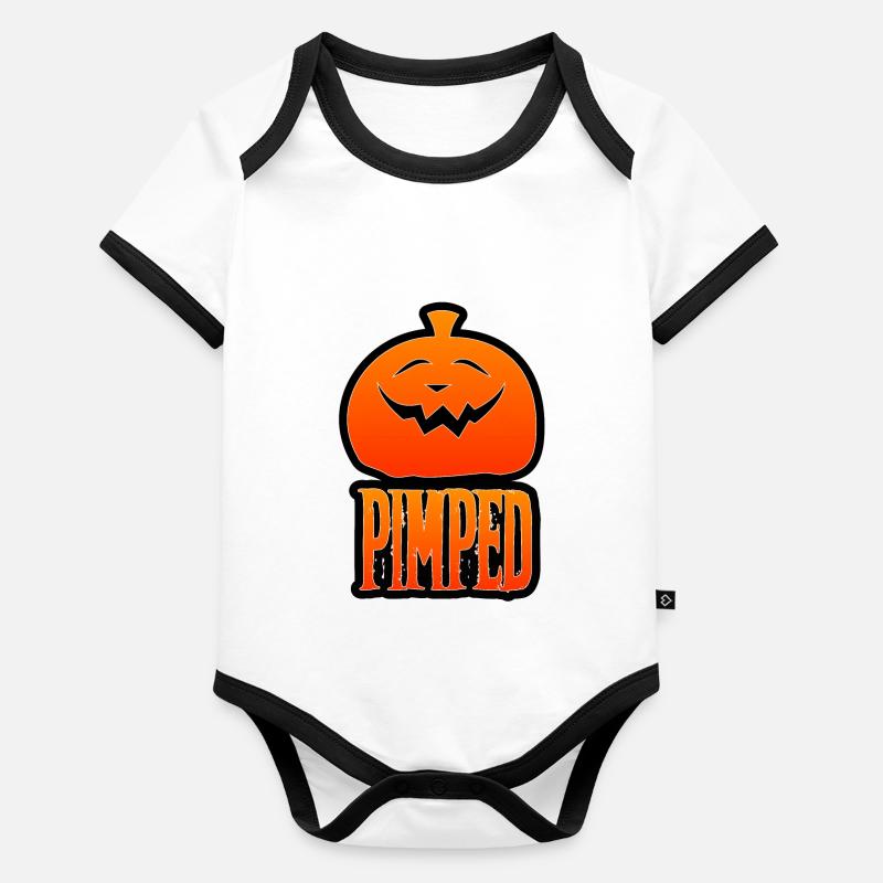 Pimped Up for Halloween & Thanksgiving Organic Baby Contrasting Bodysuit