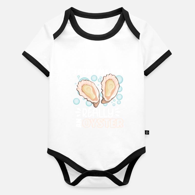 Auster-liebhaber Lustige Auster Auster Shucker Baby Bio-Kurzarm-Kontrastbody