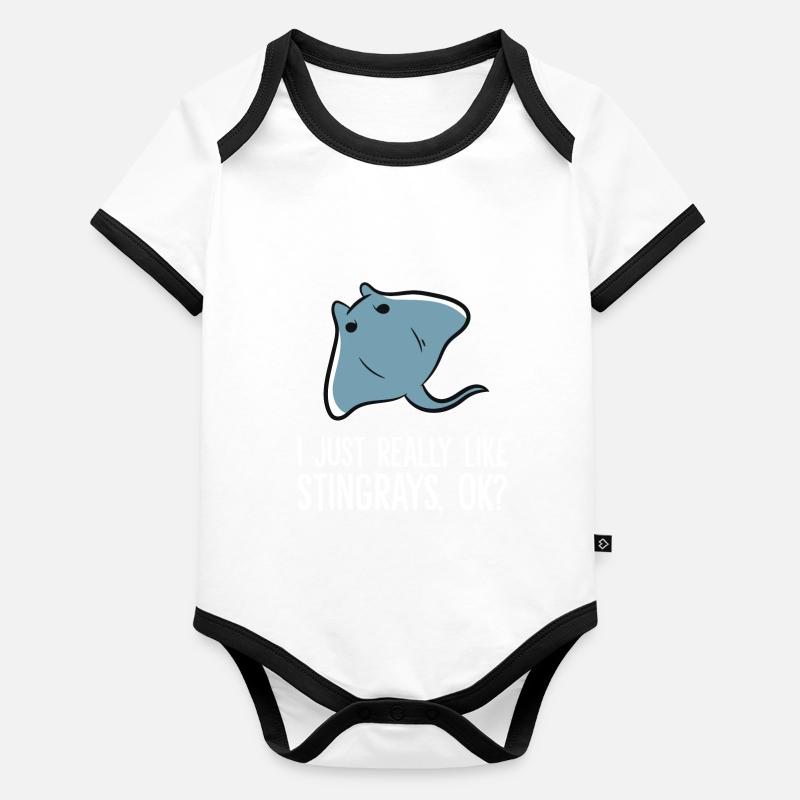 I Just Really Like Stingrays Ok? Funny Stingray Baby Bio-Kurzarm-Kontrastbody