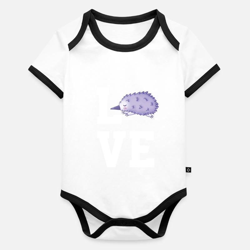 Babouin Body Bébé bio contrasté manches courtes