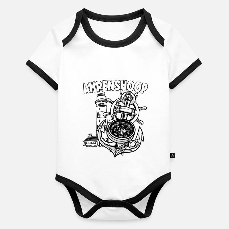 Ahrenshoop Body Bébé bio contrasté manches courtes