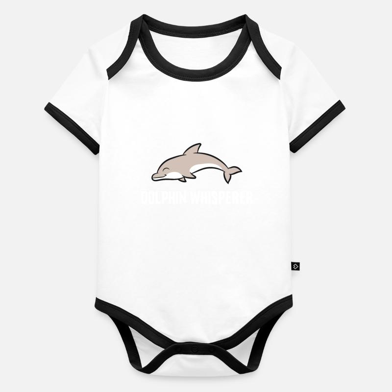 Dolphin Whisperer Dauphin mignon Body Bébé bio contrasté manches courtes