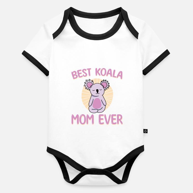 Le meilleur Koala Mama Jamais Aimé Body Bébé bio contrasté manches courtes