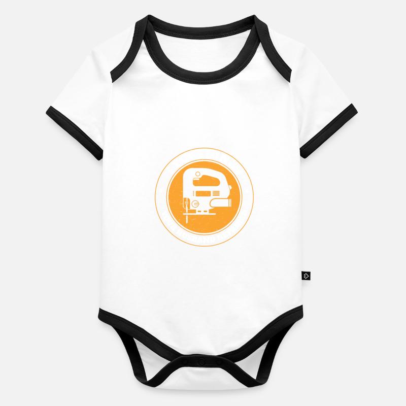 Things Your Husband Repaired Funny Cabinet Maker Organic Baby Contrasting Bodysuit