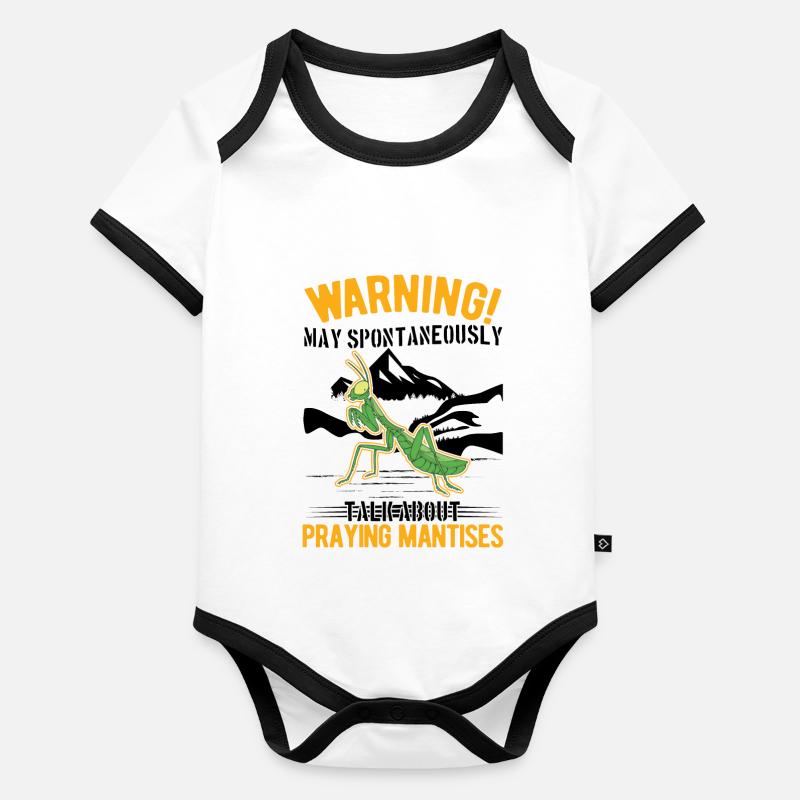 Gottesanbeterin Mantis Fangschrecke Baby Bio-Kurzarm-Kontrastbody