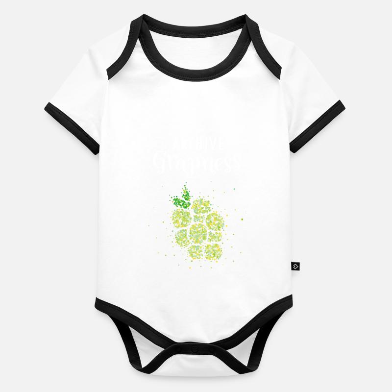 Raisin Raisins Costume Remplacement Carnaval Carnaval Body Bébé bio contrasté manches courtes