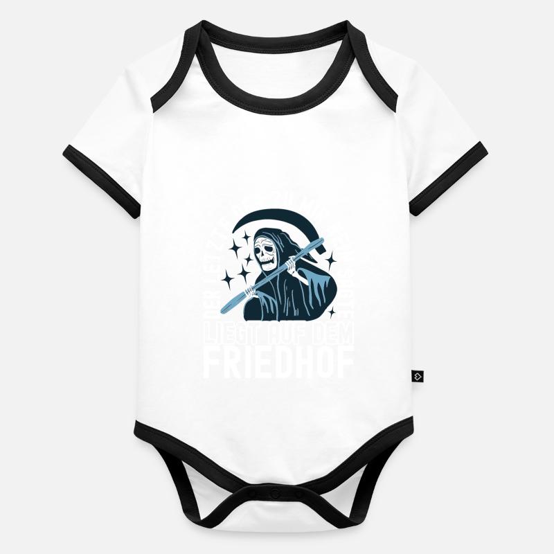Lustige Sprüche Sarkasmus Baby Bio-Kurzarm-Kontrastbody