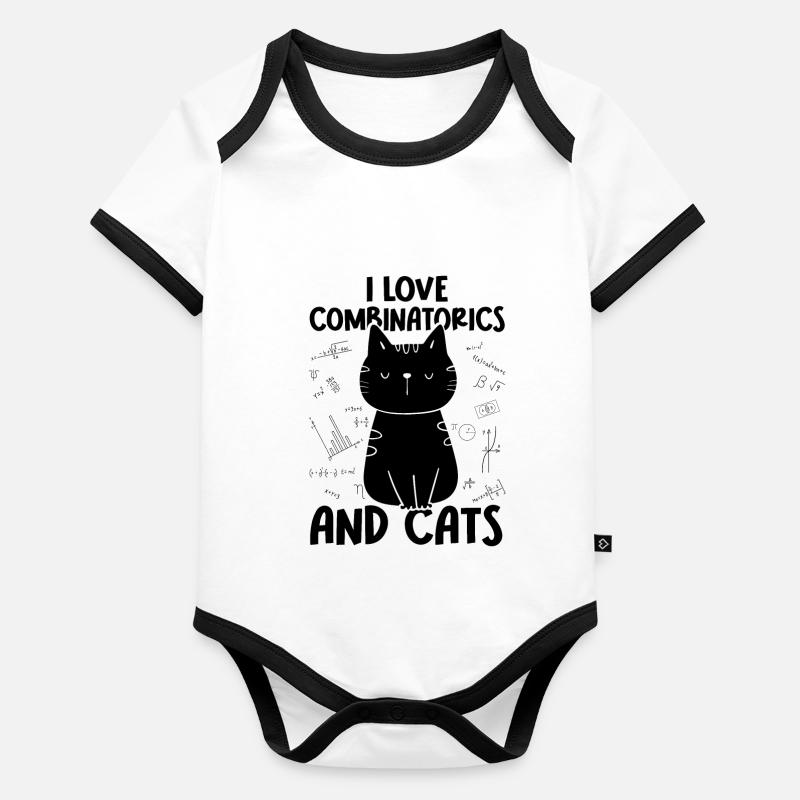 J’aime les chats - Combinatoire Body Bébé bio contrasté manches courtes