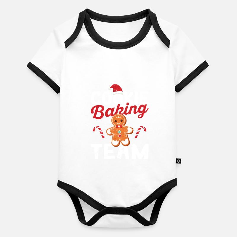 Weihnachtsbäcker Koch Lebkuchenmann Weihnachten Baby Bio-Kurzarm-Kontrastbody