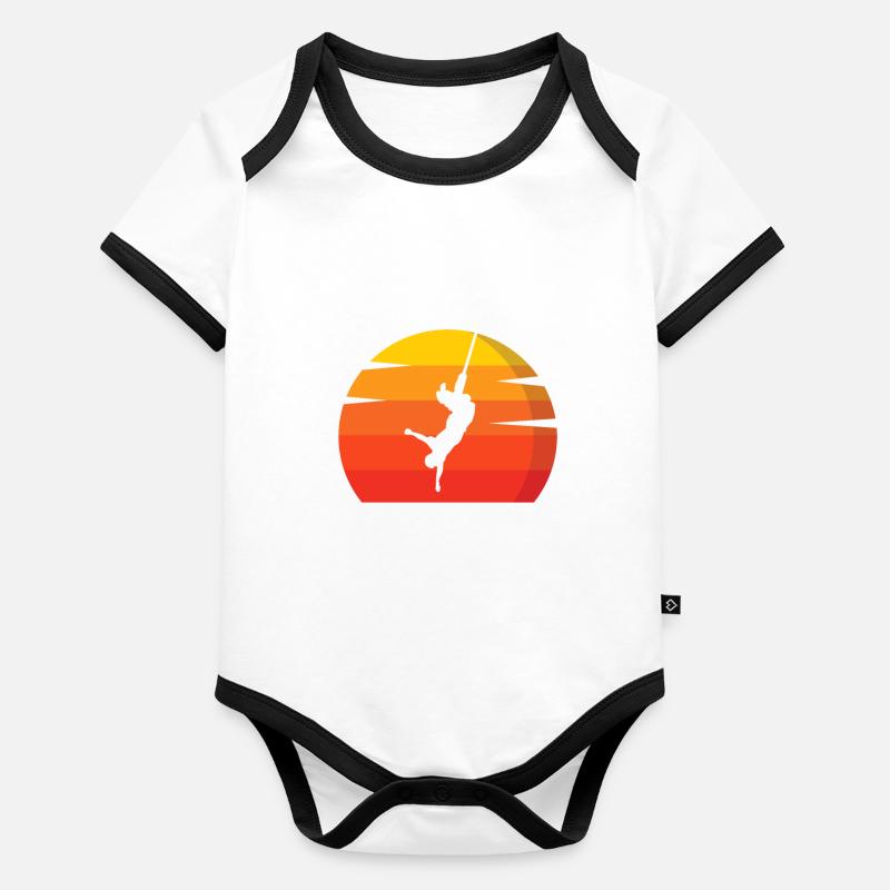 Bungee Jumping Organic Baby Contrasting Bodysuit