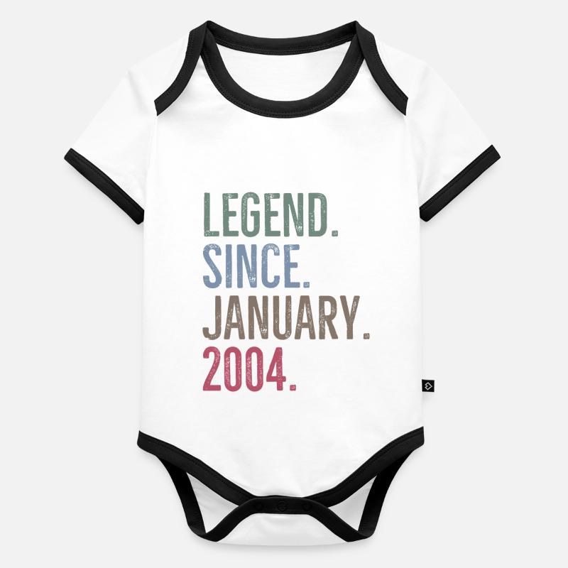 Legend Since January 2004 Organic Baby Contrasting Bodysuit