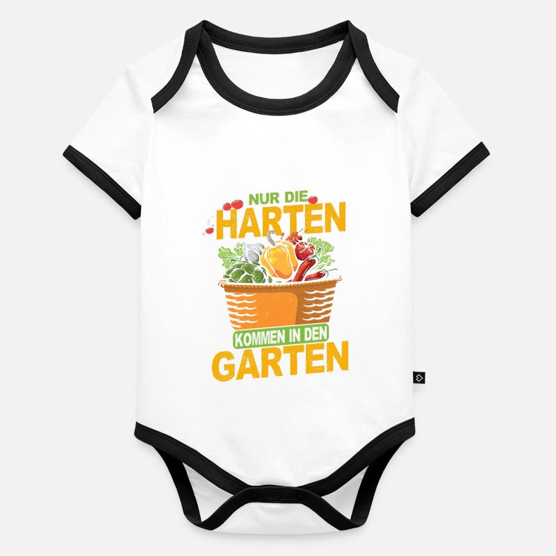 Gartenarbeit Gärtnerin Gartenbau Hobbygärtner Beet Baby Bio-Kurzarm-Kontrastbody