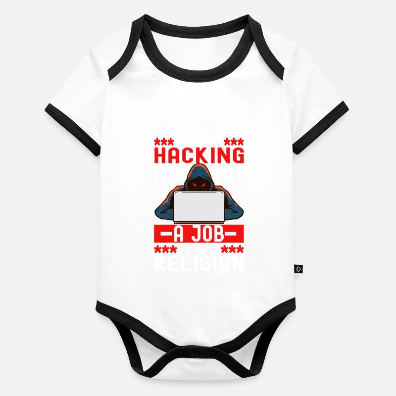 Programmeur Cybersécurité Body Bébé bio contrasté manches courtes