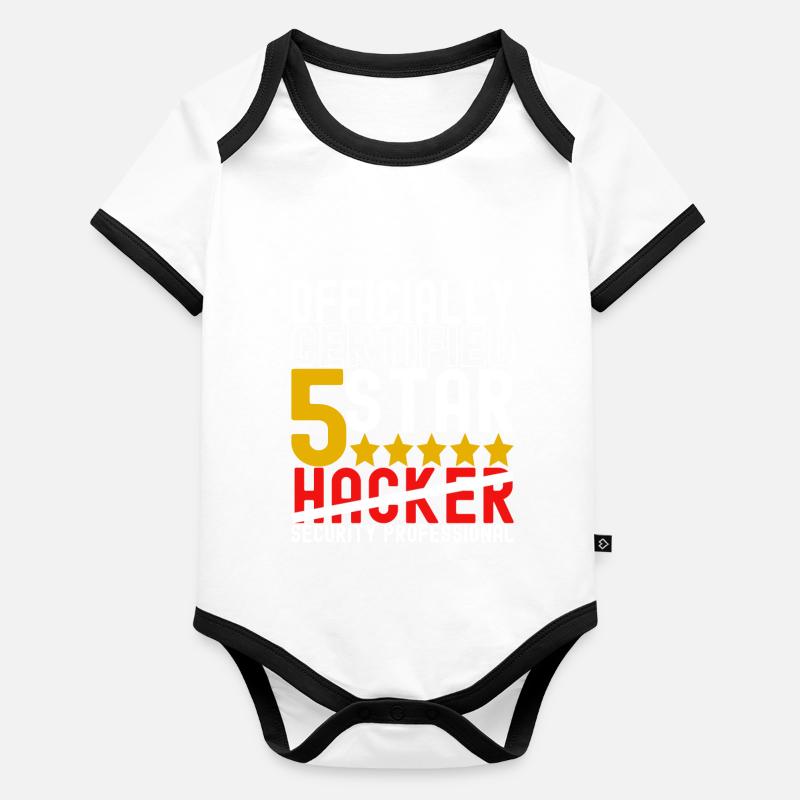 Programmierer Cyber Security Baby Bio-Kurzarm-Kontrastbody