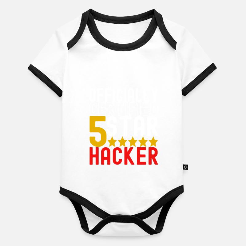 Programmierer Cyber Security Baby Bio-Kurzarm-Kontrastbody