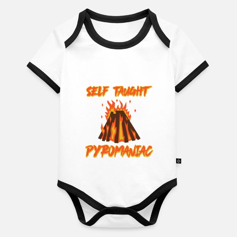 Self Taught Pyromaniac 9 Organic Baby Contrasting Bodysuit