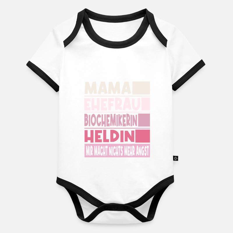 Biochemikerin Mama Ehefrau Heldin Baby Bio-Kurzarm-Kontrastbody