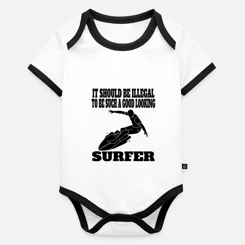 Surfer Surfing Surfboard Surf instructor Surfing Organic Baby Contrasting Bodysuit