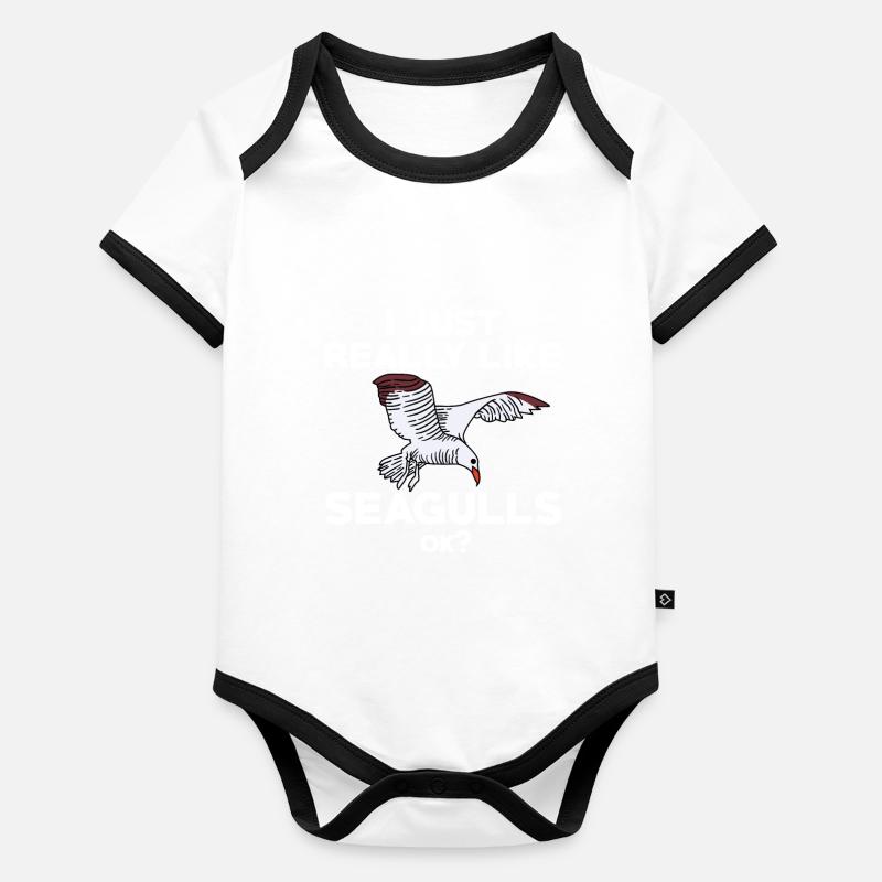 Drôle de mouette Body Bébé bio contrasté manches courtes