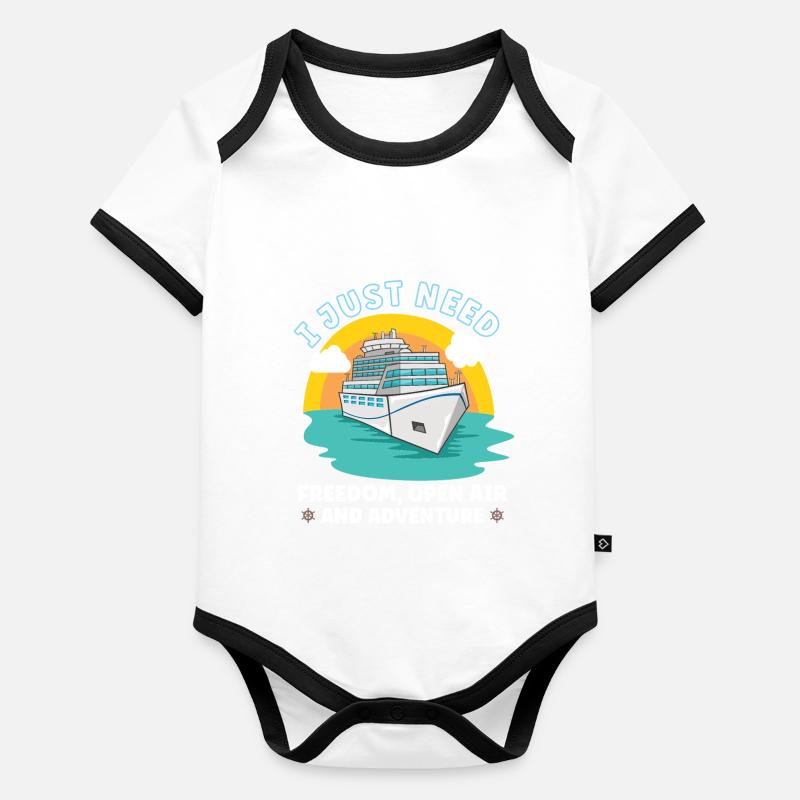 Boating Boat Captain Cruise Ship Organic Baby Contrasting Bodysuit