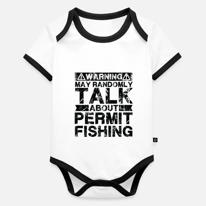 Pêche - Autoriser le poisson Body Bébé bio contrasté manches courtes