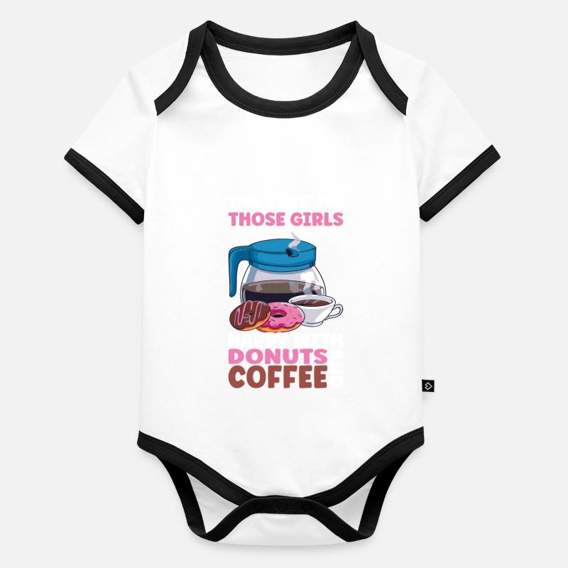 Beignets au café Body Bébé bio contrasté manches courtes