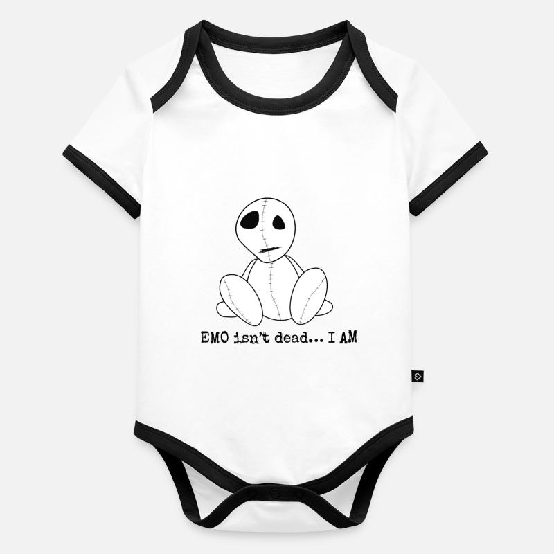 EMO ist nicht tot... Ich bin | Emo Kleidung | Emocore Goths Baby Bio-Kurzarm-Kontrastbody
