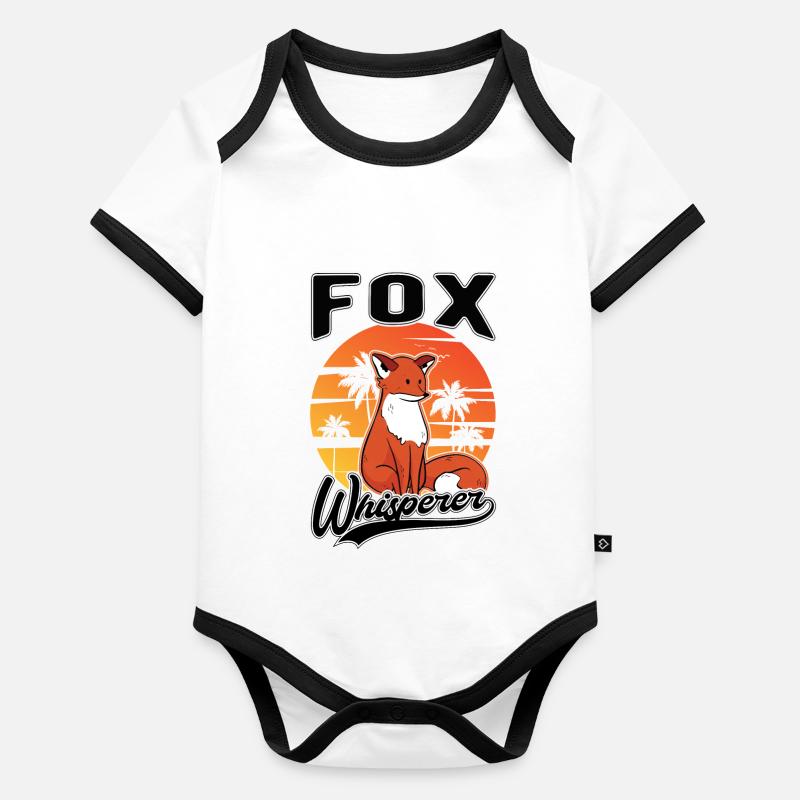 Fuchsflüsterer Fox Whisperer Fuchs Baby Bio-Kurzarm-Kontrastbody