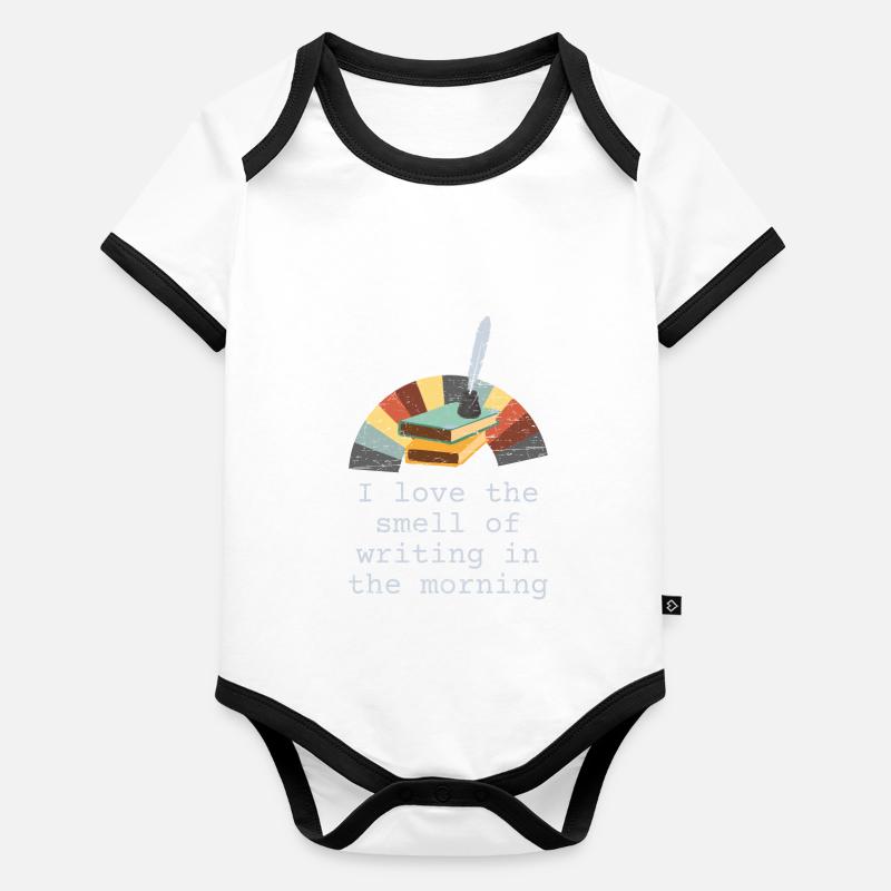 Novels Writer Book Author Organic Baby Contrasting Bodysuit