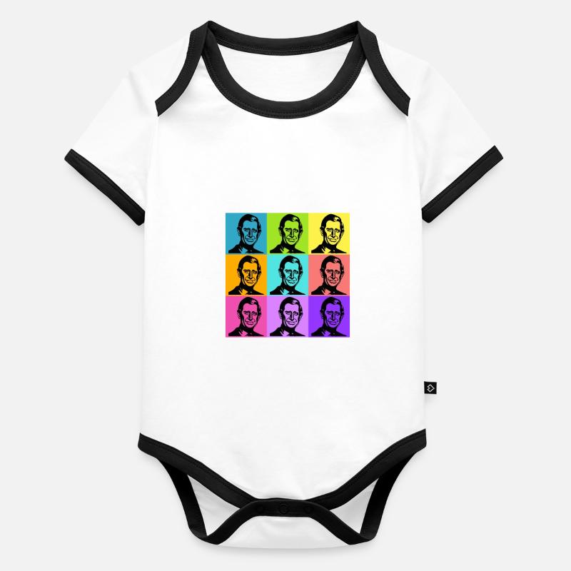 Couleurs King Charles Body Bébé bio contrasté manches courtes