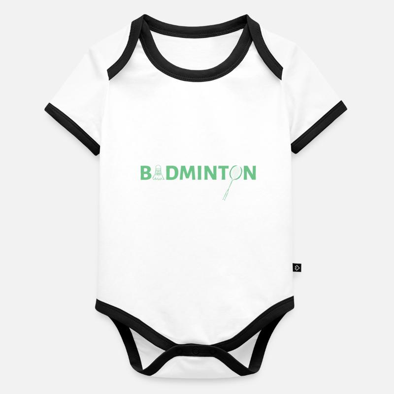 Federball Badminton Body Bébé bio contrasté manches courtes