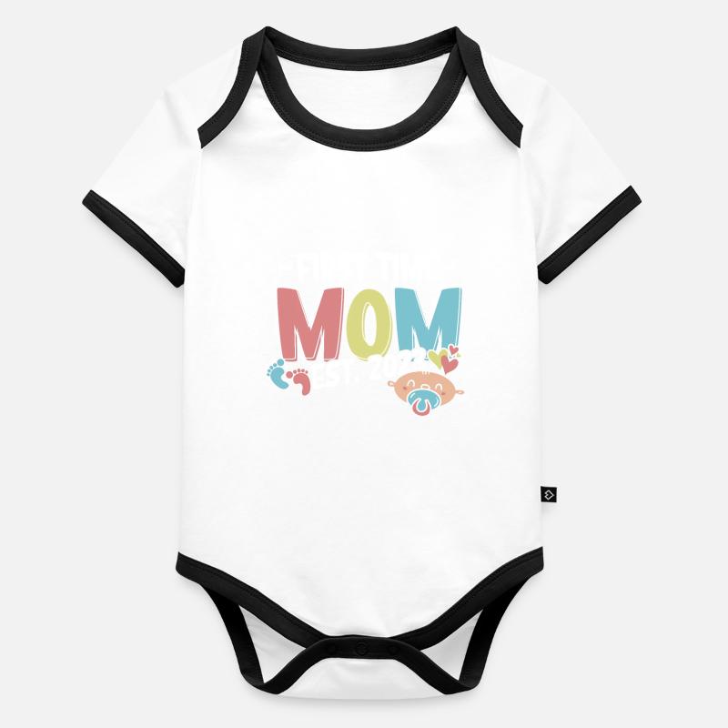 First Time Mom Mom 2023 Organic Baby Contrasting Bodysuit