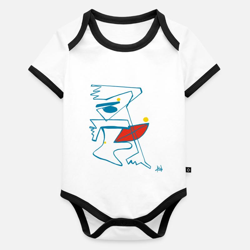 Drawing Line Art Illustration Mrs. Bunt Organic Baby Contrasting Bodysuit
