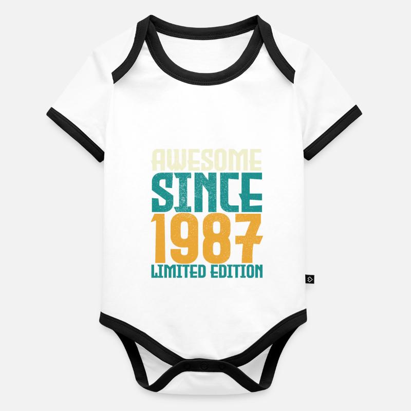 Awesome seit 1987 limitierte Auflage. Baby Bio-Kurzarm-Kontrastbody