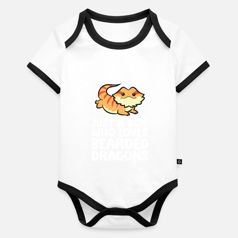 Bartagame Eidechse Nur ein Junge, der Bartagamen Baby Bio-Kurzarm-Kontrastbody