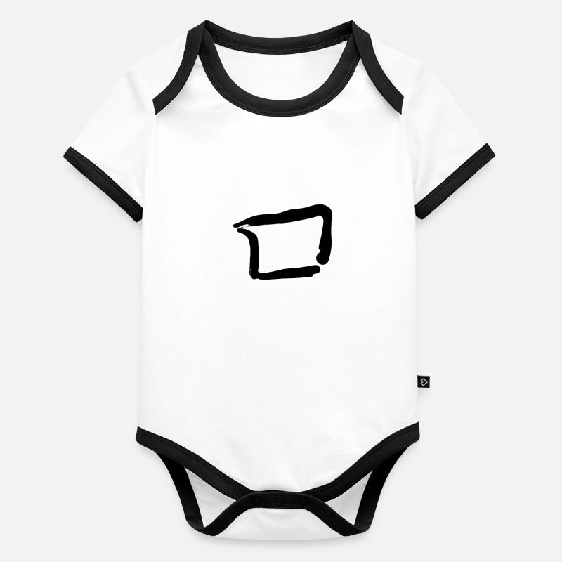 Lettre coréenne M Body Bébé bio contrasté manches courtes