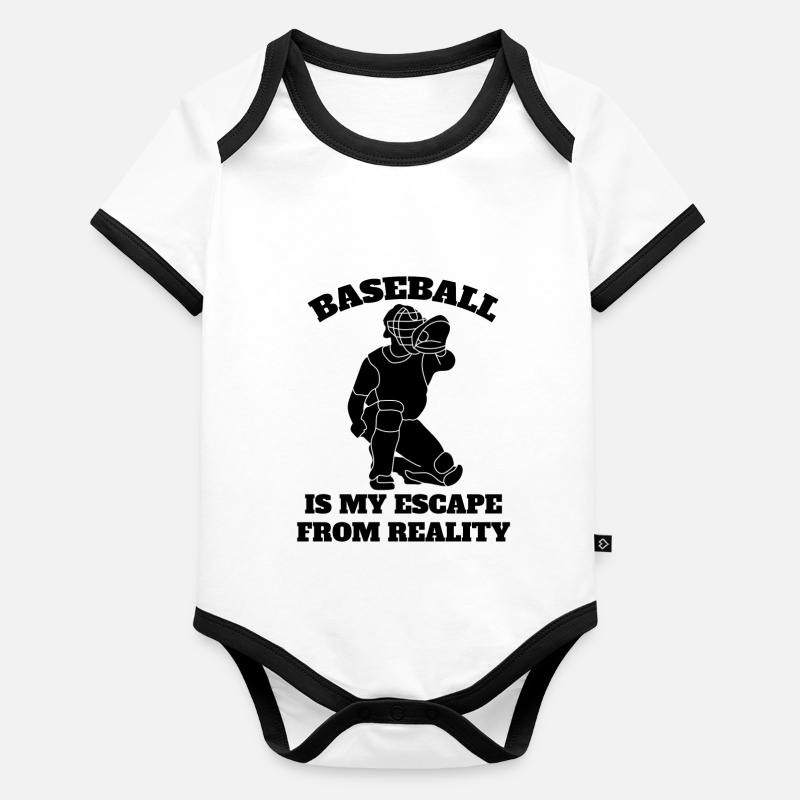 Baseball Gift Baseball Game Baseball Lovers Organic Baby Contrasting Bodysuit
