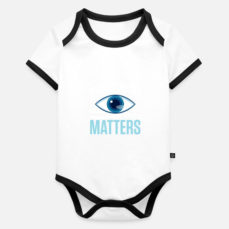 Ophtalmologiste Optométriste Ophtalmologiste Body Bébé bio contrasté manches courtes