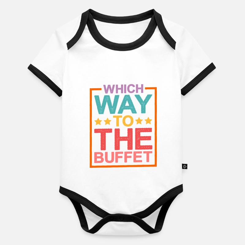 Quel chemin vers le buffet 15 Body Bébé bio contrasté manches courtes