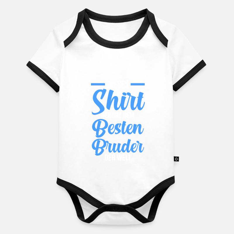 Bester Bruder der Welt Baby Bio-Kurzarm-Kontrastbody