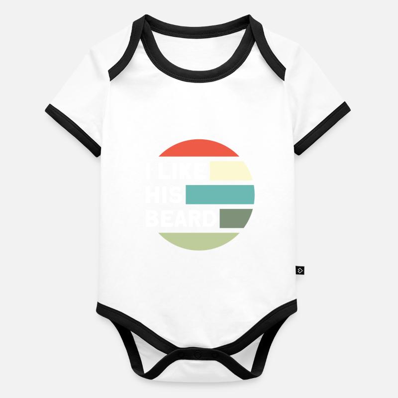 Bärte Spruch Lustiges Bartgeschenk Bart Baby Bio-Kurzarm-Kontrastbody