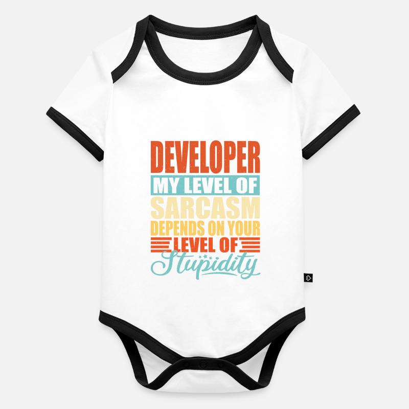 Developer Software Developer Computer Scientist Coder Organic Baby Contrasting Bodysuit