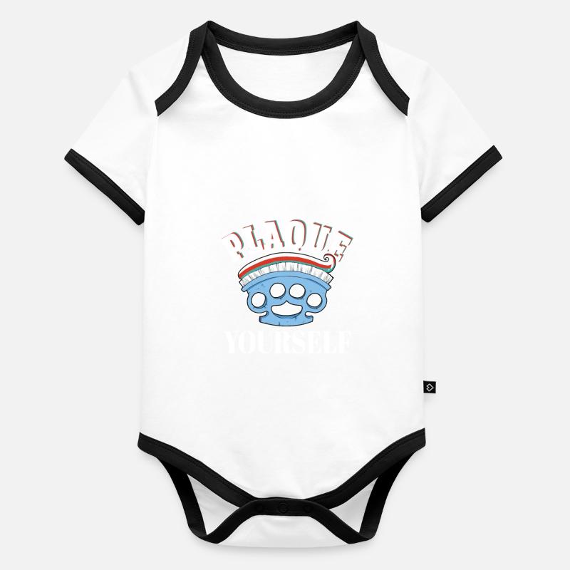 Dental Lab Techniker Plaque Yourself Baby Bio-Kurzarm-Kontrastbody