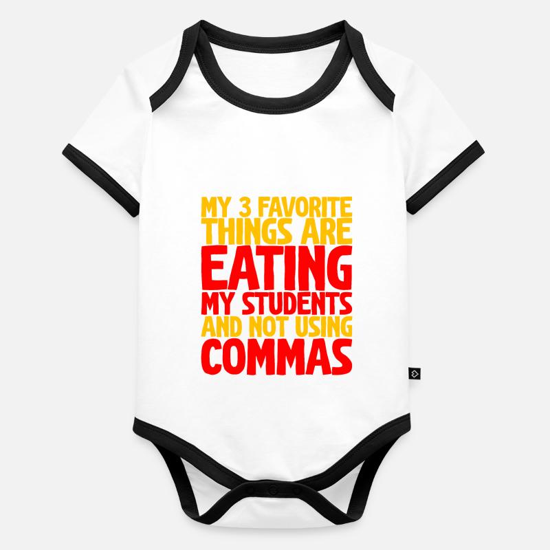 My 3 Favorite Things Are Eating My Students 2 Baby Bio-Kurzarm-Kontrastbody