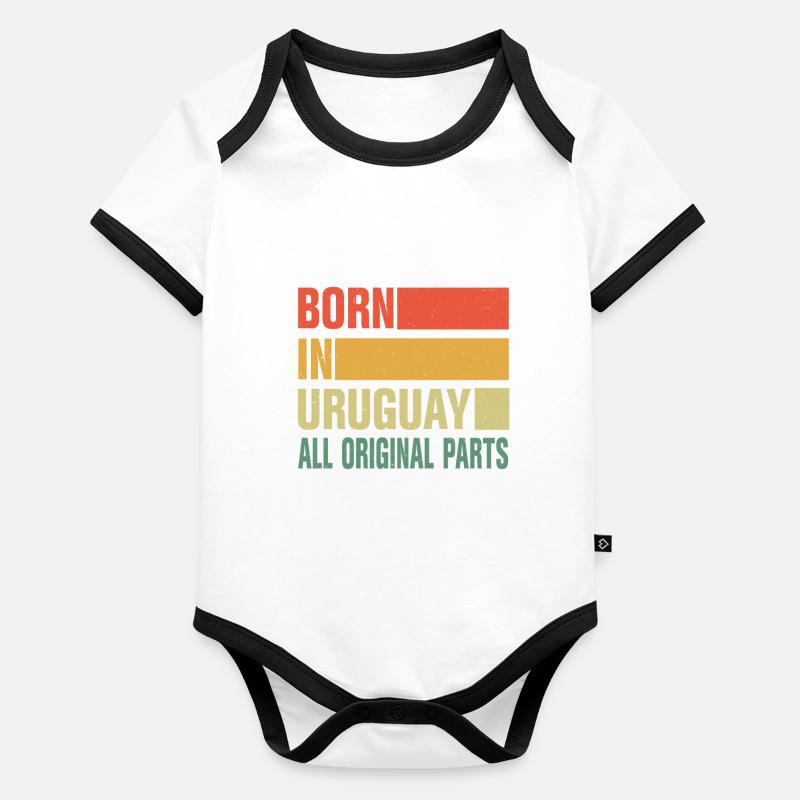 Born in Uruguay Organic Baby Contrasting Bodysuit