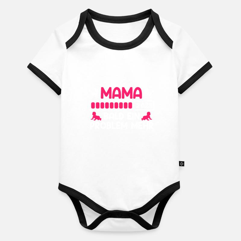 Maman 2023 bientôt un problème plus de naissance de bébé Body Bébé bio contrasté manches courtes